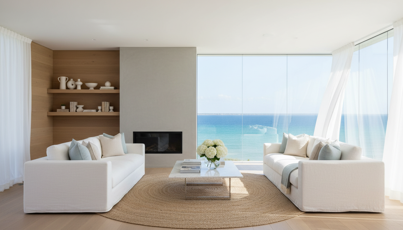 Luxury vacation rental interior on the Gulf Coast
